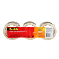 Scotch - Ruban d'emballage durable pour entreposage, transparent, 48 m l x 50 m L (1,88 po l x 54,6 v L), Paquet de 3-Paquet de 3