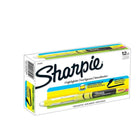 Surligneurs Sharpie genre stylo à encre liquide, pointe  biseautée – jaune – Paquet de 12-Niveau d’encre visible… vous permet de prévoir quand vous en manquerez!