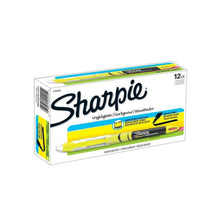 Surligneurs Sharpie genre stylo à encre liquide, pointe  biseautée – jaune – Paquet de 12-Niveau d’encre visible… vous permet de prévoir quand vous en manquerez!