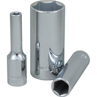 Gray Tools – Douille profonde, 6 pans, à prise 23 mm x 3/8 po, fini chromé satiné-Taille : 23 mm