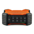 ECOXGEAR EcoEdge Plus Haut-parleur étanche à LED Bluetooth-Orange-Bouton EcoTalk pour une activation facile de Siri et de l'assistant vocal OK Google
