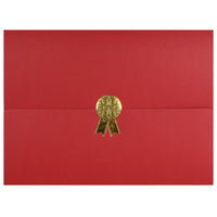 St. James - Porte-certificats/porte-documents - Sceau d'or avec ruban d'or - rouge - paquet de 5-Ajoutez une touche d'élégance, de cérémonie et de sincérité à l'attribution de reconnaissance