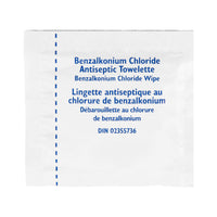 Wasip - Serviettes antiseptiques au chlorure de benzalkonium - Paquet de 10-Idéal pour nettoyer les blessures mineures