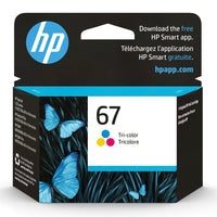 Cartouche d'encre d'origine HP 67 trois couleurs-Cyan, magenta, jaune