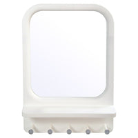 CTG – Miroir mural moderne organiseur, blanc-Mesure: ce miroir mural de salle de bain mesure 34,3cm L x 50cm H x 8,9cm l (13,5" L x 19,5" H x 3,5" L)