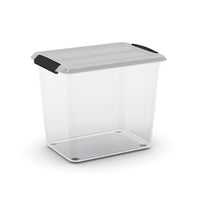 Boîte de rangement Curver Latchmate 26L-Base de résine claire