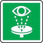 Accuform Signs - Enseigne De Sécurité Csa - Douche Oculaire, 12po x 12po, Aluminium, Pictogramme-Type d'affichage Boulonné