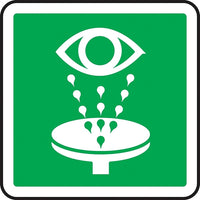 Accuform Signs - Enseigne De Sécurité Csa - Douche Oculaire, 12po x 12po, Aluminium, Pictogramme-Type d'affichage Boulonné