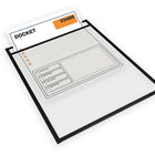 QuickFit – Pochette standard pour formulaires d'atelier, 9 po x 12 po, bordure noire, paq./5-Oeillet très robuste pour la suspension