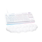 Logitech G713 Clavier gamer filaire mécanique avec éclairage RVB LightSync - Tactile switchs - Blanc-Confort moelleux : design blanc de rêve et repose-poignet en nuage, la disposition mécanique compacte du clavier gamer TKL G713 et sa hauteur réglable offrent une bonne sensation de jeu, toute la journée