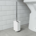Umbra FLEX - Brosse de toilette et son support à couvercle mural ou autoportant, blanc-9