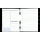 Blueline® - Agenda NotePro quotidien sans dates, 11 po x 8 1/2 po, noir, bilingue-Couverture rigide d'aspect lézard se replie et reste parfaitement à plat pour une surface d'écriture robuste une fois ouvert