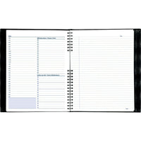 Blueline® - Agenda NotePro quotidien sans dates, 11 po x 8 1/2 po, noir, bilingue-Couverture rigide d'aspect lézard se replie et reste parfaitement à plat pour une surface d'écriture robuste une fois ouvert