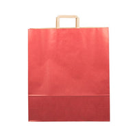 Jam Paper - Sacs cadeaux avec poignée anglaise - XXXL - 17 po x 20 po x 5 1/2 po - Rouge kraft à fines rayures - Paquet de 100-Couleur: Kraft rouge