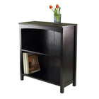 Winsome – Tablette de rangement Terrace à 3 niveaux, 26 po de large, fini espresso-Utilisez l’étagère Terrace comme bibliothèque ou ajoutez-y des paniers pour un espace de rangement complet