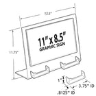 Azar Displays – Porte-affiche oblique, 2/paquet (252075)-Dimensions : 8,5 haut. x 11 larg. (po)