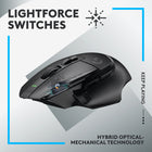 Logitech G502 X LIGHTSPEED Souris Gaming Sans Fil - Noir-Boutons Lightforce : Technologie de boutons hybride optique-mécanique pour une vitesse incroyable et fiable, avec précision et un temps réponse idéale pour des heures de performance de gaming