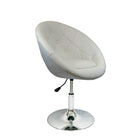 Nicer Furniture - tabouret de meuble-lavabo rond - blanc-Soutien du dos et des bras