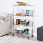 Seville Classics - Étagères grillagées en acier à 4 niveaux - 30" L x 14" W x 48" H-Capacité de poids total de 1200 livres pour toute létagère sur les pieds de nivellement