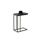 Monarch Specialties - 3088 Table D'Appoint - Espresso/Metal Bronze-Surface de couleur cappuccino chaleureux