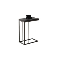 Monarch Specialties - 3088 Table D'Appoint - Espresso/Metal Bronze-Surface de couleur cappuccino chaleureux