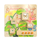 Flash Furniture - Tableau d'activites STEAM Bright Beginnings de qualite commerciale avec finition naturelle,accents multicolore-Tableau d'accessoires contemporain de qualite commerciale pour apprendre le cycle de vie du papillon, systeme mural STEAM