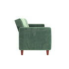 Futon Pin Tufted Transitional, vert-6
