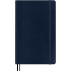 Cahier Grand Format Classique Moleskine - Couverture Souple - Règle - 5" x 8,25" - Bleu Saphir - (606259)-Comprend un ruban marque-page, une bande élastique et une poche arrière intérieure