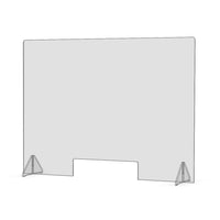 Eddie’s - Bouclier / barrière de protection de caissier au comptoir - Acrylique transparent - 32 po L x 24 po H-Écran de protection des caissiers, acrylique transparent (protection anti-éternuements des caissiers)