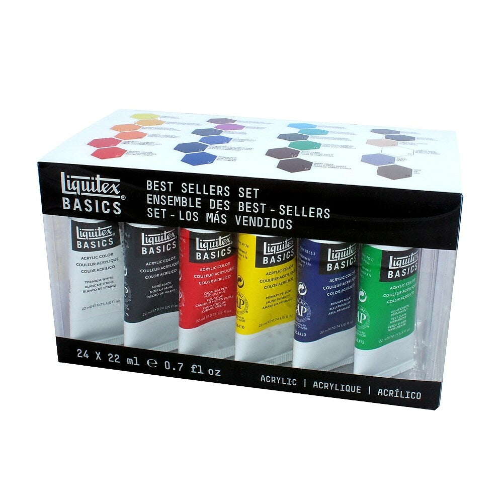 Liquitex Basics – Peinture acrylique 3699328, ensemble de tubes d