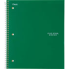 Five Star® - Cahier de notes à 1 sujet de qualité supérieure, 11 po x 8 1/2 po, 200 pages, vert-Contient 200 pages blanches perforées Neat Sheet® lignées collèges avec marge et reliure spiralée métallique Spiral Lock®