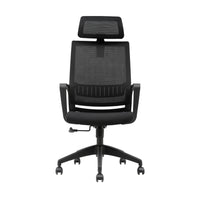 Brassex - Chaise de bureau executif Wesley, noir-Colis standard