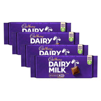 Cadbury - UK Dairy Milk Bar - 180 g - paquet de 4-Convient aux vegetariens