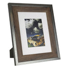 Kiera Grace – Cadre Railtown Benton, 8 x 10 po, avec passe-partout pour 5 x 7 po, gris métal, noyer-Cadre photo couleur gris métal avec noyer noir 