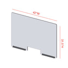 Avant de pare-haleine modulaire Mark Maker - Acrylique transparent 1/4" - panneau de 42" Lx31,5"H - 2 rails inférieurs de 12"-Fabriqué à partir d'acrylique transparent de 1/4".