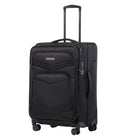 Air Canada - Valise à roulettes souple de 24 po Central Collection - Noir-Roulettes pivotantes à 8 roues