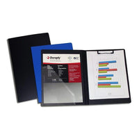 Duraply – Planchette à pince pliable, noir, format lettre, 4/paquet-En polypropylène triple couche
