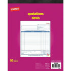 Staples - Livret de devis, duplicata, bilingue-Livrets à copies multiples et à couvertures souples