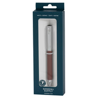 General Supply Goods + Co − Stylo à bille rétractable − 1,0 mm − chrome-Stylo à bille rétractable