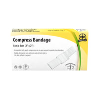 Pansement compressif, 5 x 5cm, 2/boîte-Le rembourrage non adhérent et très absorbant ne colle pas à la surface de la peau ou à la plaie