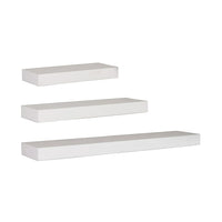 Nexxt – Tablettes murales Maine, ensemble de 3, profondeur de 5 po, longueur de 12, 16 et 24 po, blanc-Ensemble: livré avec un total de 3 étagères murales de tailles différentes