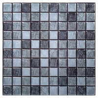 CTG – Carreaux muraux à motif carré 3D, gris métallique, 6 pièces-Ensemble : livré dans une boîte de 6 feuillets de carreaux muraux en 3D de qualité supérieure, adaptés aux surfaces lisses et propres