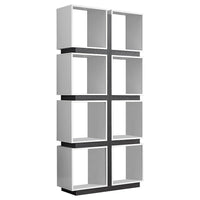 Monarch Specialties - 7076 71 po H Etagere - Blanche /Grise-8 tablettes de rangement, format cube