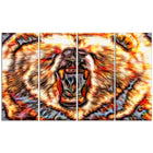 Designart – Grande illustration animale sur toile, ours impétueux (PT2354-271)-Impression