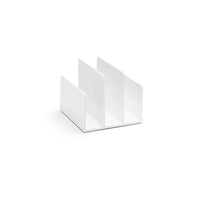 Trieuse de classeurs Poppin Fin, blanc-Trieuse de dossiers à quatre ailettes