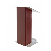 Urbann Lutrin K2 avec roulettes - aluminium et bois - tout acajou-Autoportant avec roulettes, discours