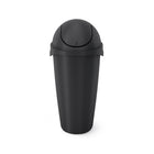 Umbra ââ‚¬â€œ Poubelle Swinger, 45 L, noir-Poubelle au fini brossé à couvercle pivotant qui se verrouille à lâ€™aide de pinces souples