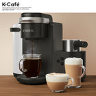 Keurig – Cafetière et machine à latte et cappuccino une tasse à la fois K-Café, charbon-Compatible avec tasses de voyage : Le bac d'égouttement amovible peut contenir des tasses de voyage d'une hauteur maximale de 18,2 cm (7,2 po) et peut être nettoyé facilement au lave-vaisselle grâce au panier supérieur