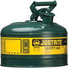 JustriteMD – Bidon de sécurité de type I sans entonnoir, 1 gal, 9 1/2 x 11 po, vert-Les bidons de sécurité de type I sont conçus avec un seul bec pour remplir et verser toutes sortes de liquides inflammables