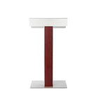 Urbann - Lutrin Y55 sans roulettes, aluminium et bois, acajou-Usage : Discours
